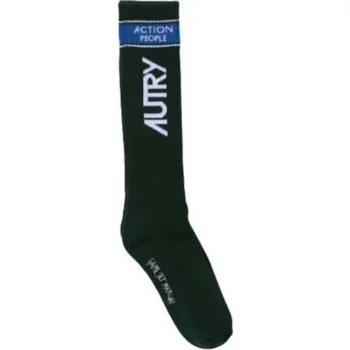 Dunkelgrüne Sportliche Socken - Autry - Modalova