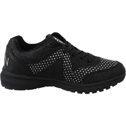 Schwarze Polyester Runner Jasmines Sneakers Schuhe - Authentische Damen , Damen, Größe: 36 EU - Plein Sport - Modalova