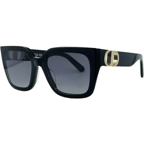 Elegante Quadratische Sonnenbrille Schwarz - Dior - Modalova