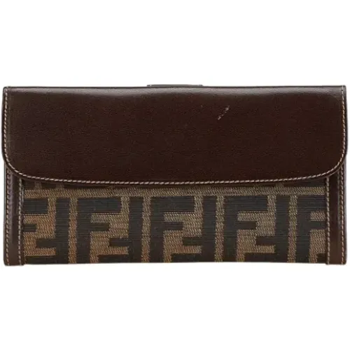 Pre-owned Wallets, female, , Size: ONE SIZE Pre-owned Canvas wallets - Fendi Vintage - Modalova