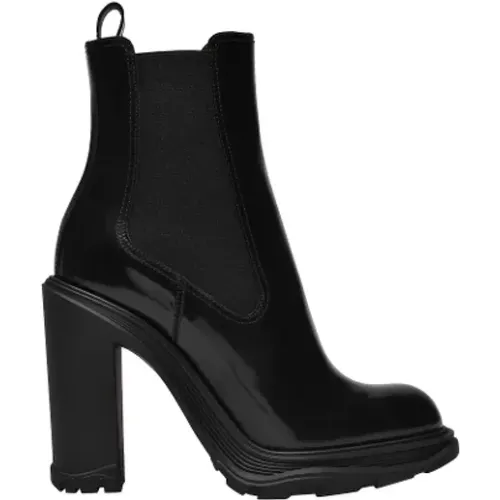 Leather boots , female, Sizes: 6 UK - alexander mcqueen - Modalova