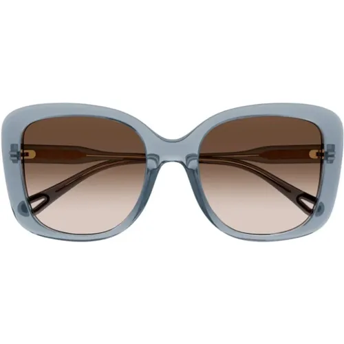 Sunglasses, unisex, , Size: ONE SIZE Oversized Square Bio-Acetate Sunglasses - Chloé - Modalova