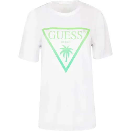 Triangle Palm Herren T-Shirt , Herren, Größe: M - Guess - Modalova