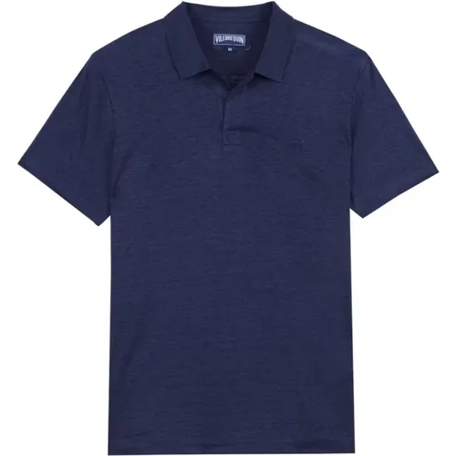 Herren Leinen Jersey Polo Shirt , Herren, Größe: S - Vilebrequin - Modalova