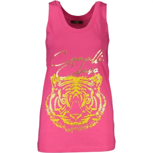 Women's Logo Tank Top with Wide Shoulders , female, Sizes: S, L, XS, M - Cavalli Class - Modalova