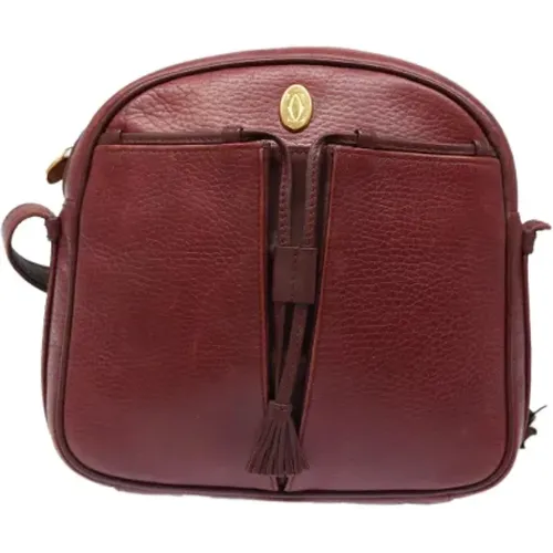 Pre-owned Cross Body Bags, female, , Size: ONE SIZE Pre-owned Leather shoulder-bags - Cartier Vintage - Modalova