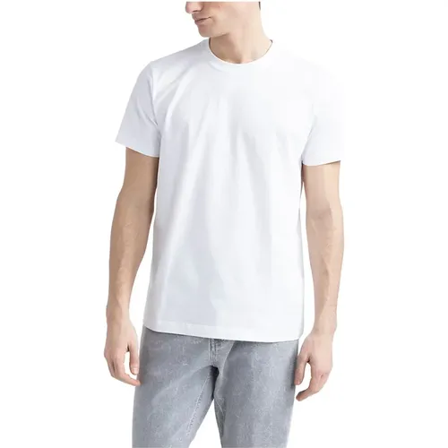 Weiches reines Baumwoll-Jersey-T-Shirt , Herren, Größe: L - PESERICO - Modalova