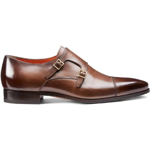 Business Schuhe, Verbessern Sie Ihr Business Outfit mit Diesen Doppelmonkstrap Schuhen , Herren, Größe: 40 1/2 EU - Santoni - Modalova