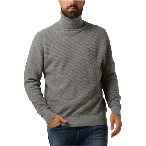 Herren Pullover Westen Rechteckige Struktur , Herren, Größe: M - Tommy Hilfiger - Modalova