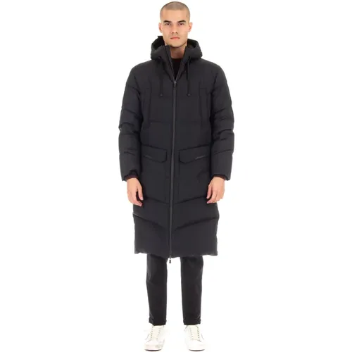 Quilted Long Down Coat in , male, Sizes: L, S - Herno - Modalova