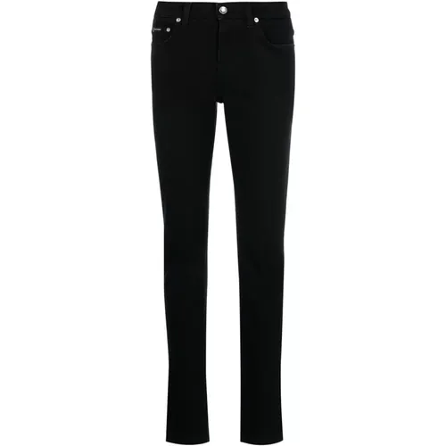 Straight Jeans Upgrade, Logo Patch, 99% Cotton, 1% Elastane , female, Sizes: M, XS, S - Dolce & Gabbana - Modalova