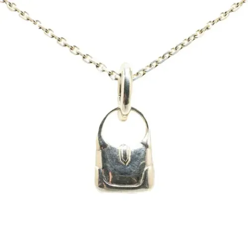 Pre-owned Jewellery, female, , Size: ONE SIZE Pre-owned Silver necklaces - Hermès Vintage - Modalova