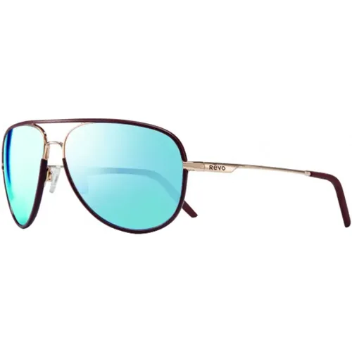 Gold/Blue Water Sunglasses Carlisle , unisex, Sizes: 61 MM - Revo - Modalova