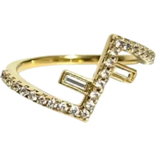 Pre-owned Jewellery, female, , Size: ONE SIZE Pre-owned Metal rings - Fendi Vintage - Modalova