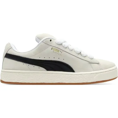 Sneakers, male, , Size: 9 1/2 US Cream Sneakers Suede Formstrip Mesh - Puma - Modalova