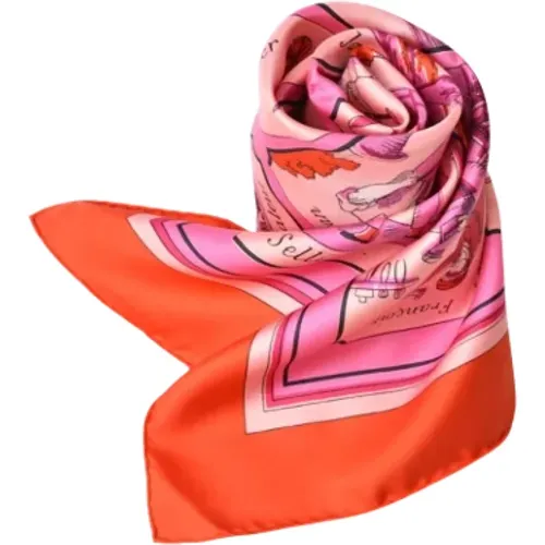 Pre-owned Scarves, female, , Size: ONE SIZE Pre-owned Canvas scarves - Hermès Vintage - Modalova