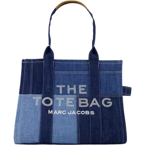 Tote Bags, female, , Size: ONE SIZE Denim Canvas Tote Bag - Marc Jacobs - Modalova