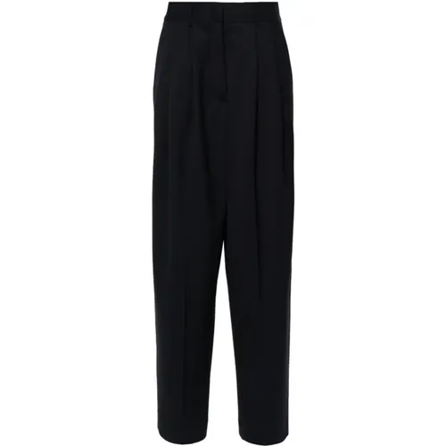 Straight Trousers, female, , Size: XS 012 Blu Pantaloni Straight Trousers - P.a.r.o.s.h. - Modalova