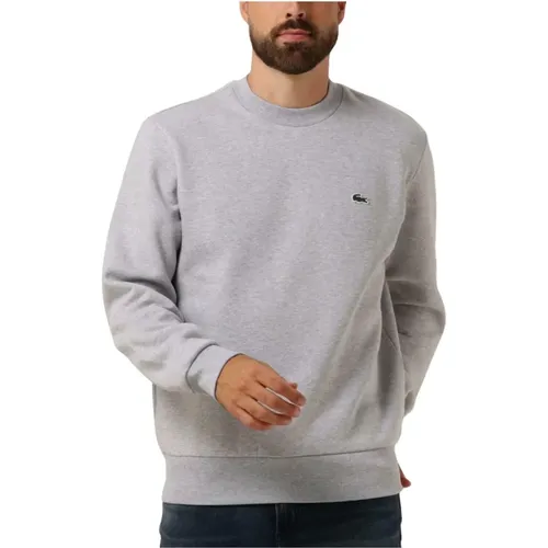 Sweatshirts, male, , Size: S Mens Sweatshirt Grey Sweater - Lacoste - Modalova