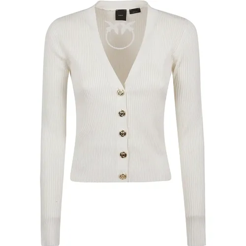 Women's Clothing Sweaters White Ss24 , female, Sizes: S, L, M, XS - pinko - Modalova