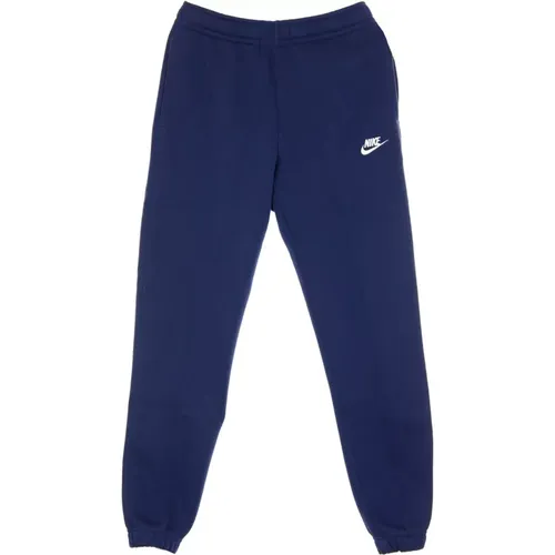 Sweatpants, male, , Size: XL Midnight Navy Fleece Tracksuit Pants - Nike - Modalova