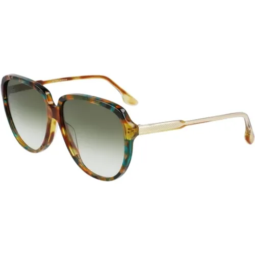 Blau-braune Acetat-Sonnenbrille - Victoria Beckham - Modalova