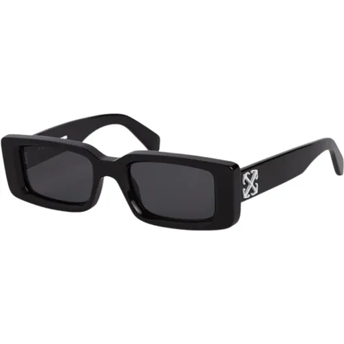 Schwarze Sonnenbrille Arthur Modell - Off White - Modalova