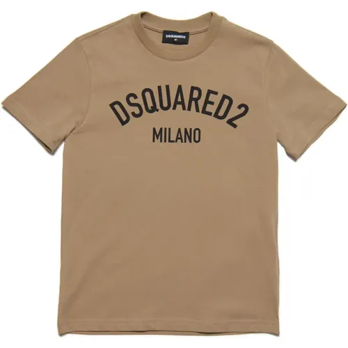 Logo Rundhals Jersey T-Shirt - Dsquared2 - Modalova