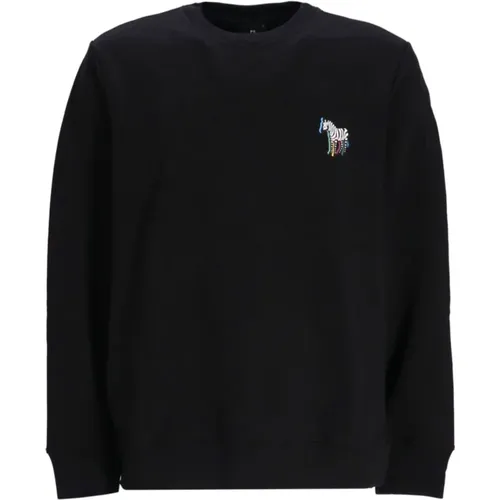 Zebra Logo Cotton Sweatshirt , male, Sizes: S, L, XL, 2XL, M - PS By Paul Smith - Modalova