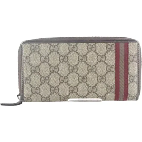 Pre-owned Wallets, female, , Size: ONE SIZE Pre-owned Canvas wallets - Gucci Vintage - Modalova