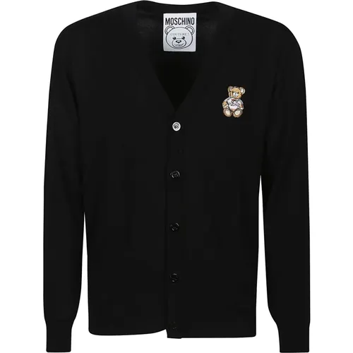 Stylischer Strick Cardigan Pullover , Herren, Größe: M - Moschino - Modalova