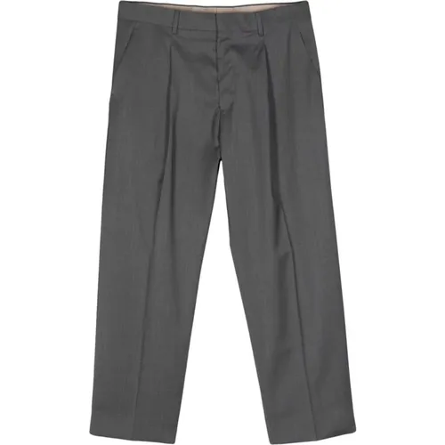 Grey Wool Twill Trousers , male, Sizes: XL - Costumein - Modalova