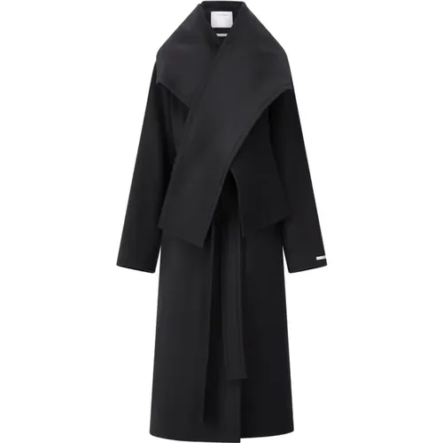 Belted Coats, female, , Size: 3XS Wool Coat with Stylish Details - SPORTMAX - Modalova