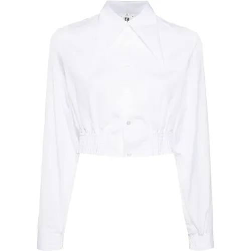 Cropped Cotton Shirt , female, Sizes: S - Noir Kei Ninomiya - Modalova