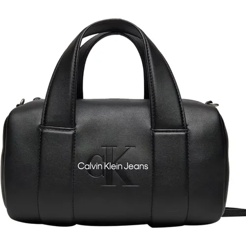 Schwarze Handtasche Elegantes Minimalistisches Design , Damen, Größe: ONE Size - Calvin Klein - Modalova