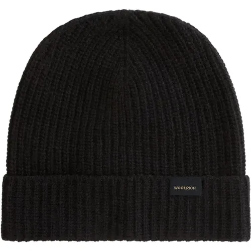 Beanies, male, , Size: L Merino Wool Beanie Hat - Woolrich - Modalova