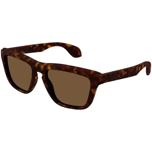 Havana Sonnenbrille Gg1571S 002 , unisex, Größe: 55 MM - Gucci - Modalova