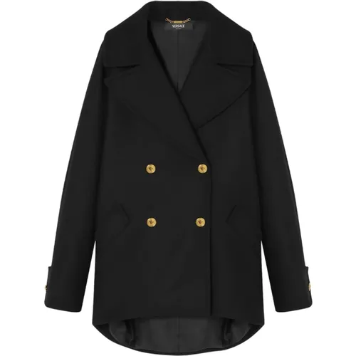 Wool Coat Classic Style , female, Sizes: 2XS, XS - Versace - Modalova