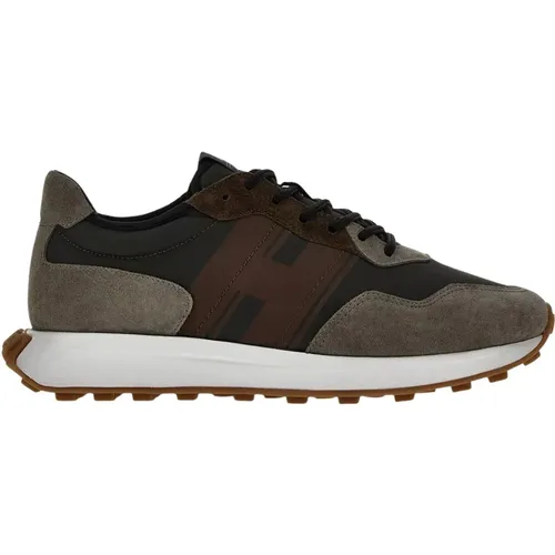 Suede Leather Sneakers with Memory Foam , male, Sizes: 6 UK - Hogan - Modalova