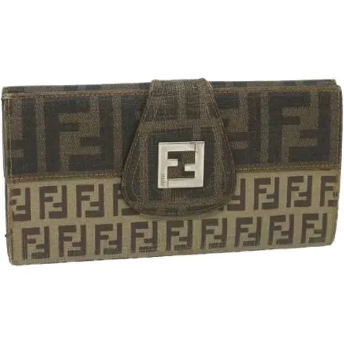 Pre-owned Canvas wallets , female, Sizes: ONE SIZE - Fendi Vintage - Modalova