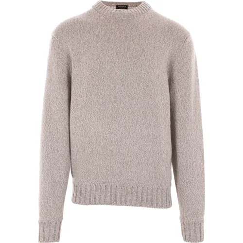 Cashmere Crew Neck Sweater , male, Sizes: L, XL - Ermenegildo Zegna - Modalova