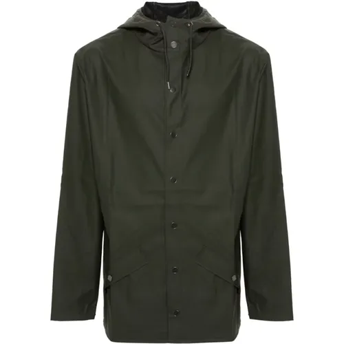Rain Jackets, male, , Size: S Waterproof Hooded Jacket - Rains - Modalova