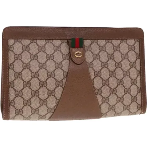 Pre-owned Clutches, female, , Size: ONE SIZE Pre-owned Leather clutches - Gucci Vintage - Modalova