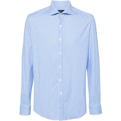 Striped stretch shirt , male, Sizes: L, 2XL, XL, 5XL - PAUL & SHARK - Modalova
