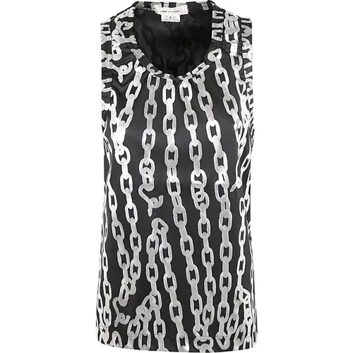 Silver Ladies T-Shirt , female, Sizes: M - Comme des Garçons - Modalova