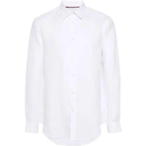 Linen Classic Slim Fit Shirt , male, Sizes: M, L, S, XL - PS By Paul Smith - Modalova