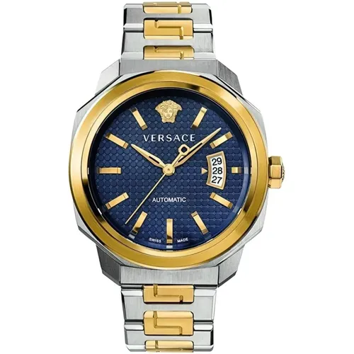 Greca Glam Automatic Watch for Men , male, Sizes: ONE SIZE - Versace - Modalova