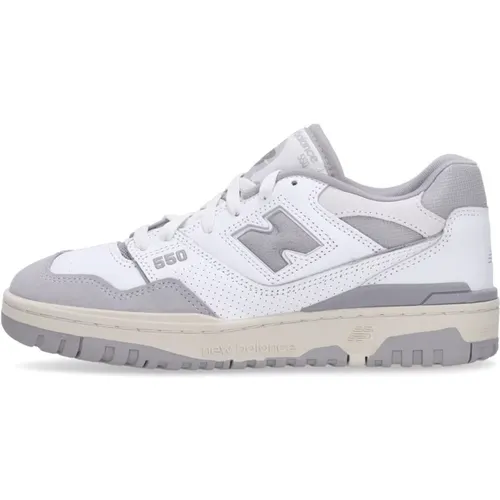 Sneakers, male, , Size: 8 1/2 US White/Grey Low Lace Closure Shoe - New Balance - Modalova