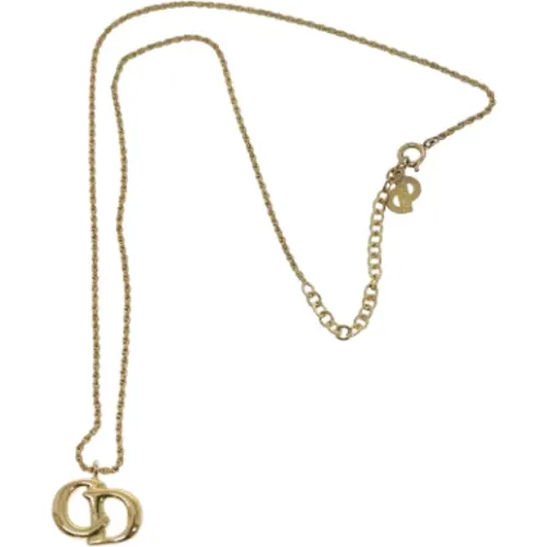 Pre-owned Jewellery, female, , Size: ONE SIZE Pre-owned Metal necklaces - Dior Vintage - Modalova