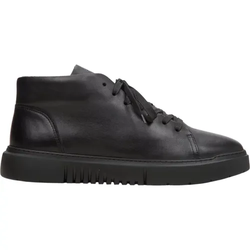 Sneakers, male, , Size: 9 US Men`s Leather High-Top Sneakers with Insulation Er00113684 - Estro - Modalova